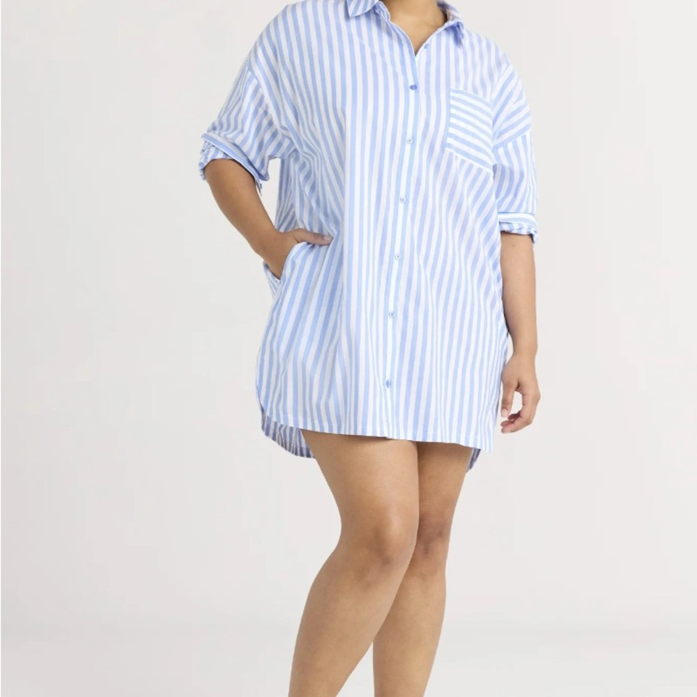 Custom Listing: NWT Joyspun Striped Blue & White Women's PJ Shirt (XL) 10 total - Picture 3 of 4